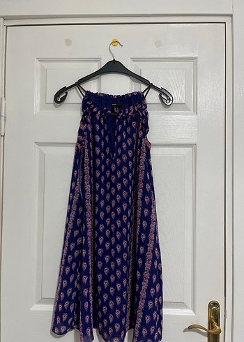 Düğmeli Mor Bohem Kadın Pareo Midi Boy - Görsel 2