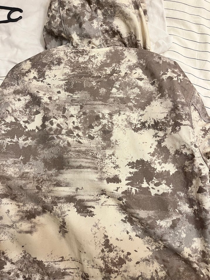 Bej Gri Bağcıklı Kapüşonlu Kadın Ceket - Görsel 5