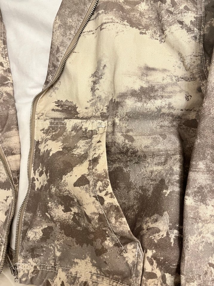 Bej Gri Bağcıklı Kapüşonlu Kadın Ceket - Görsel 4