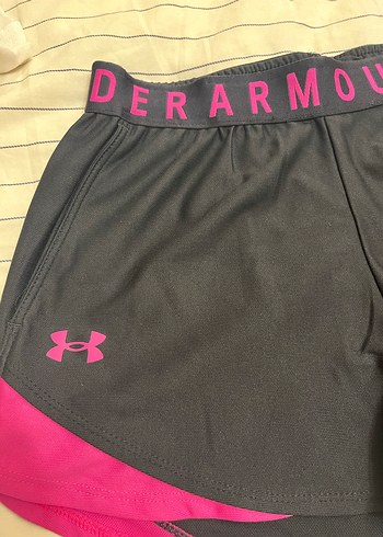 Spor için Siyah-Pembe Mini Şort - Görsel 2