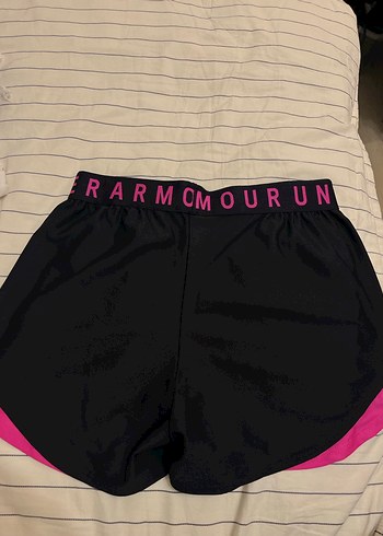 Spor için Siyah-Pembe Mini Şort - Görsel 4