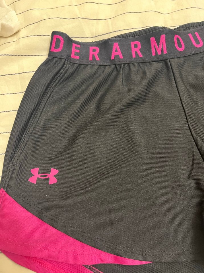 Spor için Siyah-Pembe Mini Şort - Görsel 2