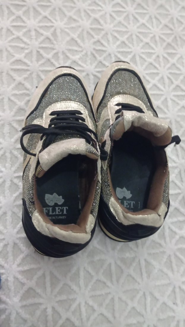 Pembe Bağcıklı Kadın Spor Ayakkabı - Görsel 5