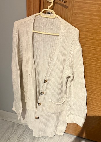 Zara Ekru Fitilli Triko Hirka