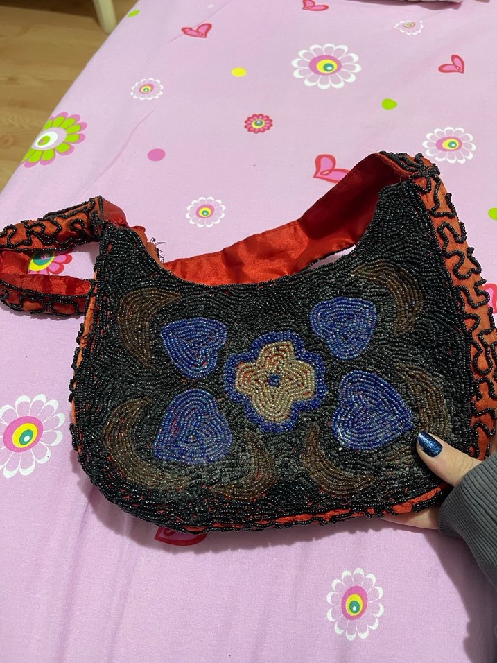 Boncuk İşlemeli Bohem Kadın Çanta - Görsel 2