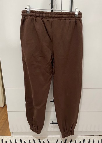 Kadın Kahverengi Rahat Pamuklu Eşofman Altı - Görsel 3