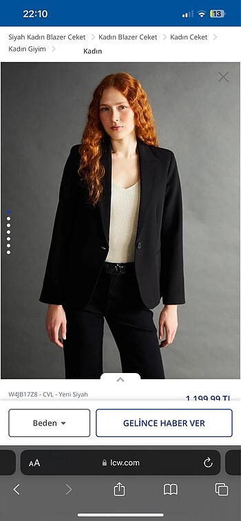 Siyah Blazer Ceket