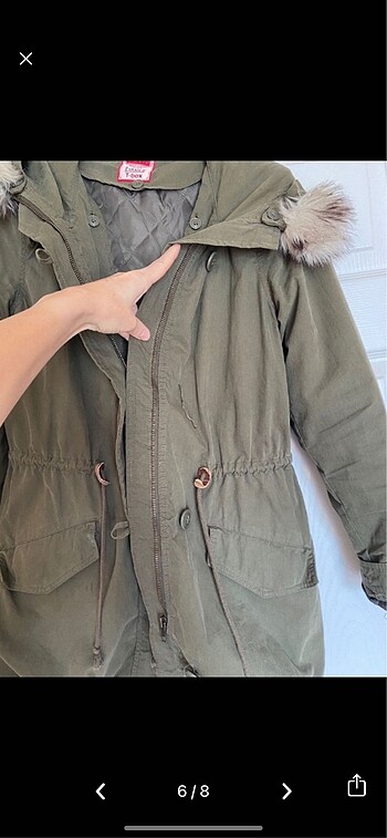 T Box Haki Parka - Görsel 6