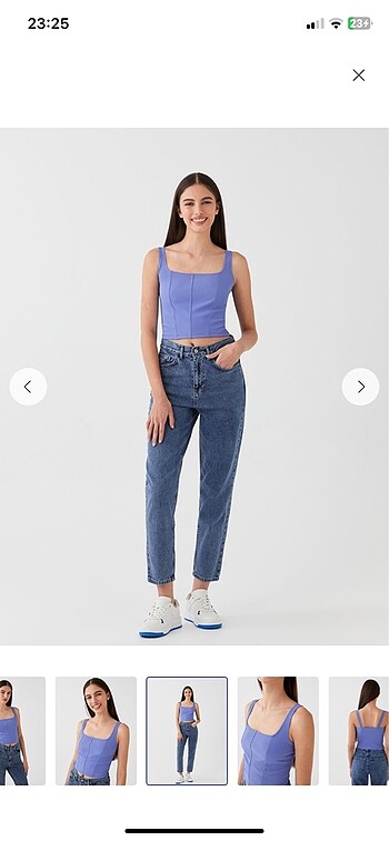 s Beden LCW Mavi Crop