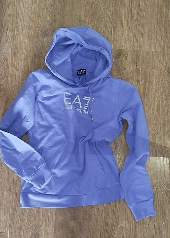 Mor EA7 Sweatshirt, Uzun Kollu, Dar Kesim - Görsel 3
