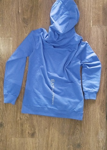 Mor EA7 Sweatshirt, Uzun Kollu, Dar Kesim - Görsel 2