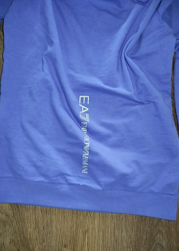 Mor EA7 Sweatshirt, Uzun Kollu, Dar Kesim - Görsel 5