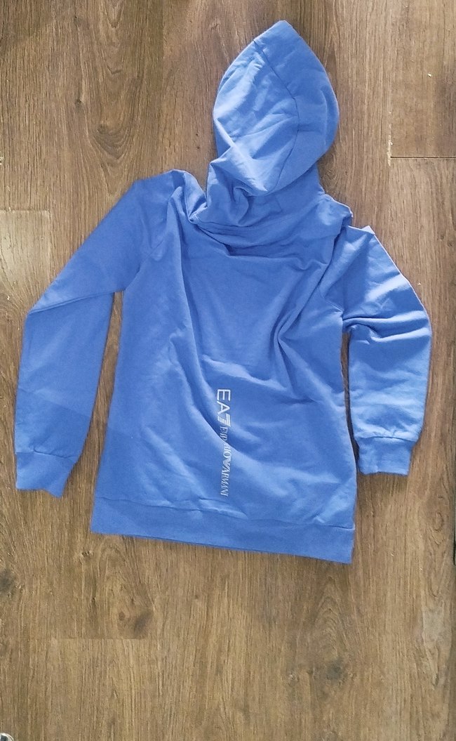 Mor EA7 Sweatshirt, Uzun Kollu, Dar Kesim - Görsel 2