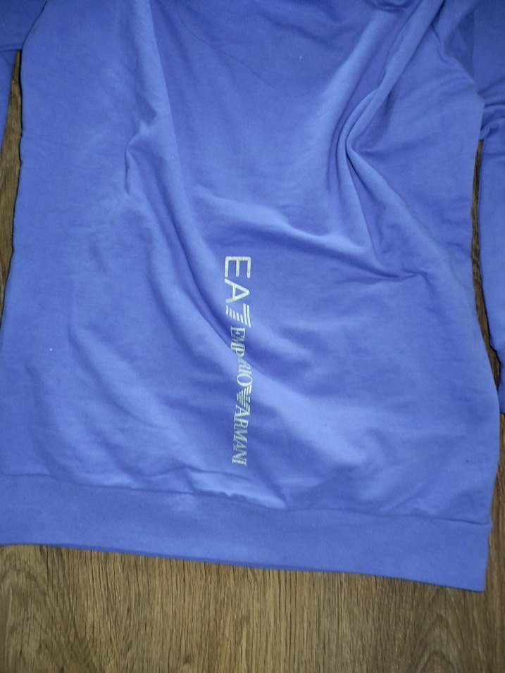 Mor EA7 Sweatshirt, Uzun Kollu, Dar Kesim - Görsel 5