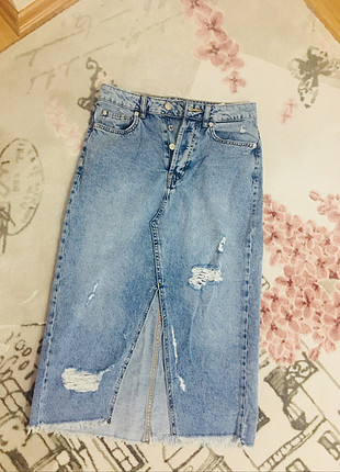 36 Beden mavi Renk H&M kot etek