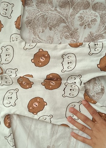 ayıcık Baskılı Örme Bebek Uyku Tulumu - Görsel 3