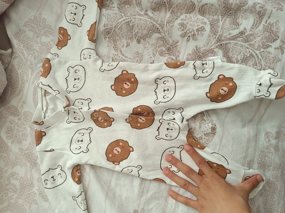 ayıcık Baskılı Örme Bebek Uyku Tulumu - Görsel 3