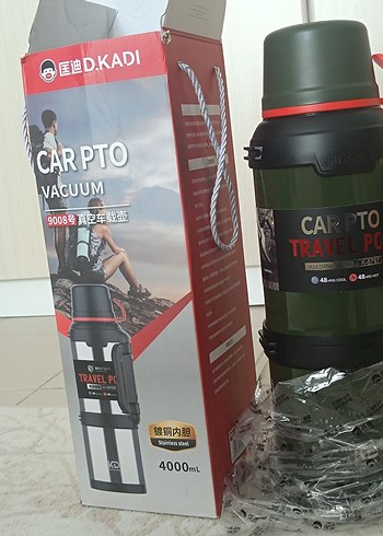 haki Renkli 4000ml Çay Termosu - Görsel 3