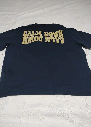 Lacivert Denim Baskılı Erkek Tişört - Görsel 2