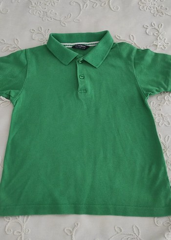 Erkek Çocuk Koyu Yeşil Kısa Kollu Polo Tişört - Görsel 6