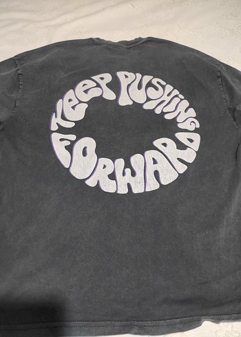 Siyah Oversize Punk Tişört - Görsel 6