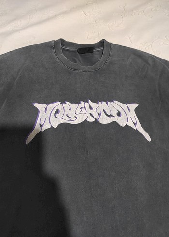 Siyah Oversize Punk Tişört - Görsel 3