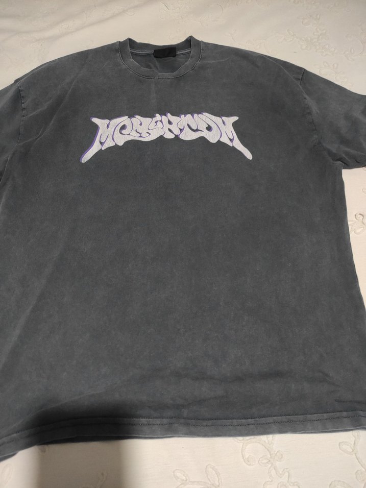 Siyah Oversize Punk Tişört - Görsel 2