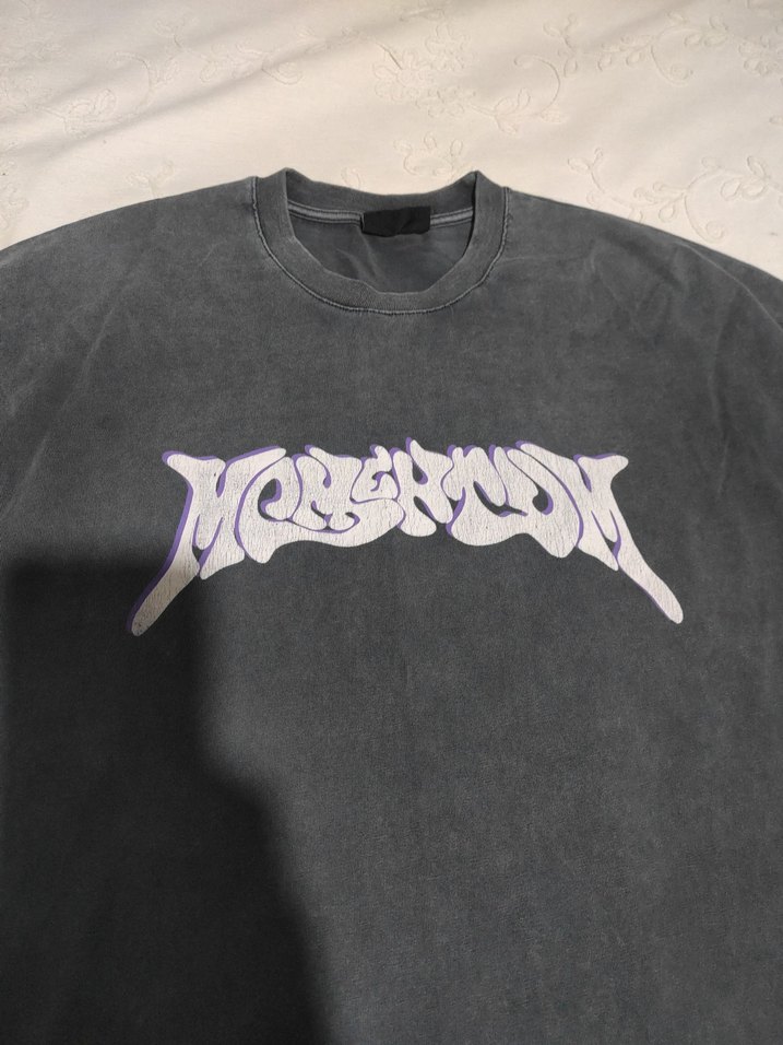 Siyah Oversize Punk Tişört - Görsel 3