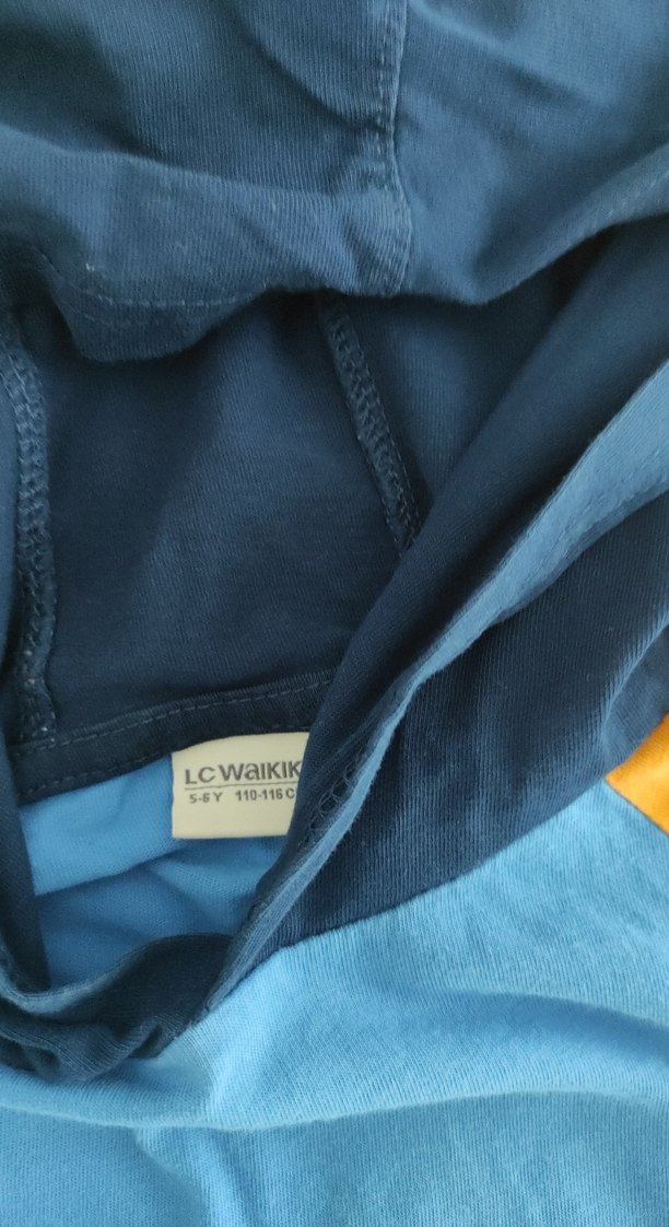 Renkli Kapüşonlu Erkek Çocuk Kısa Kollu  tişört - Görsel 3