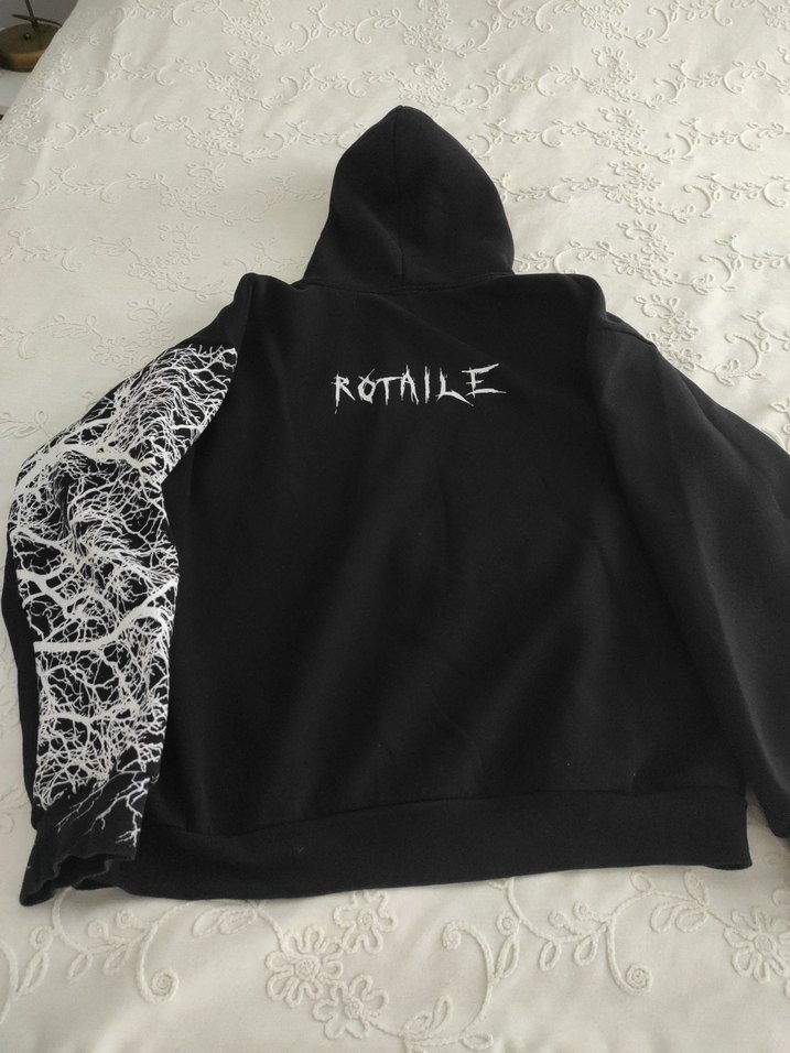 Siyah Kapüşonlu Sweatshirt - Görsel 2