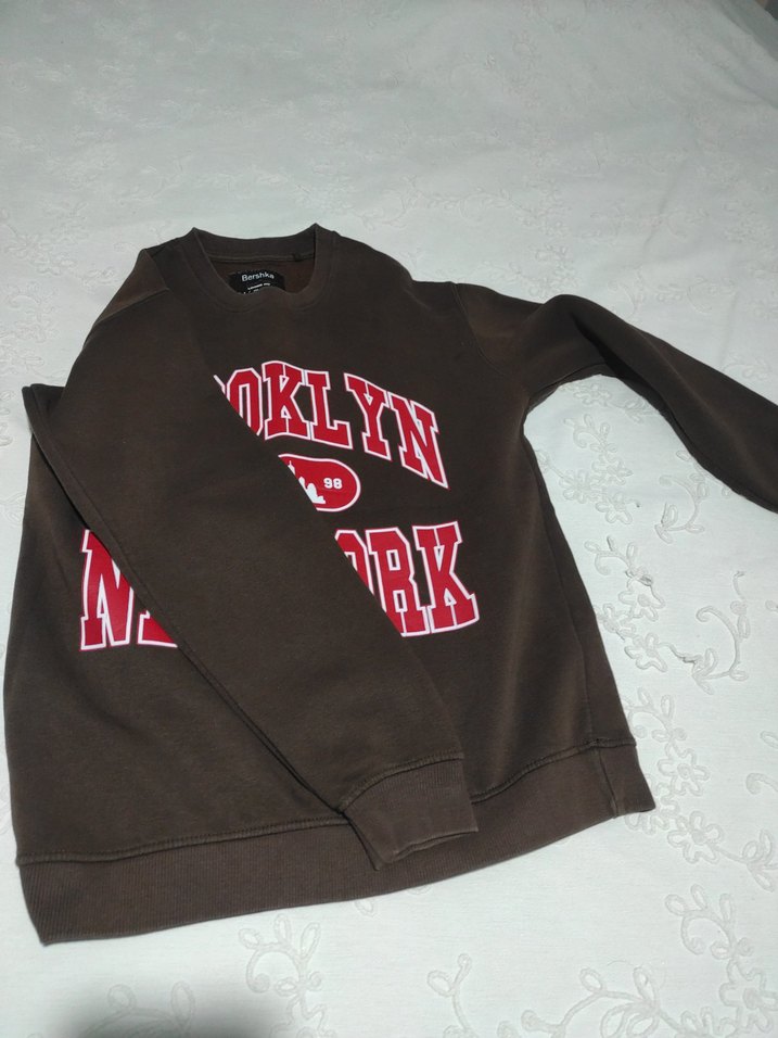 Kahverengi Baskılı  Sweatshirt - Görsel 4