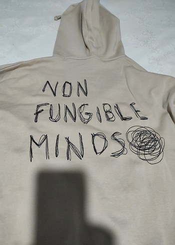 Bej Kapüşonlu erkek Sweatshirt - Görsel 6