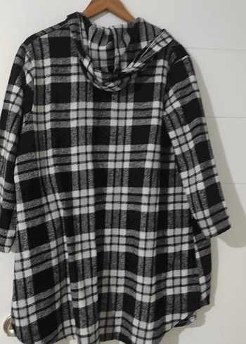 Gri Ekose Kapüşonlu Uzun Kollu Gömlek - Görsel 6