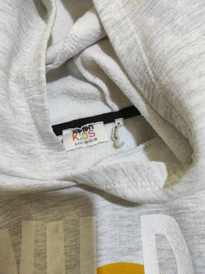 Kapüşonlu ekruErkek Çocuk Sweatshirt - Görsel 4