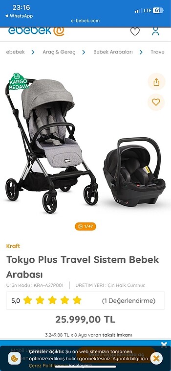Kraft bebek arabası