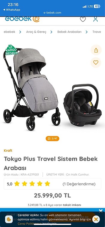 Kraft Kraft bebek arabası