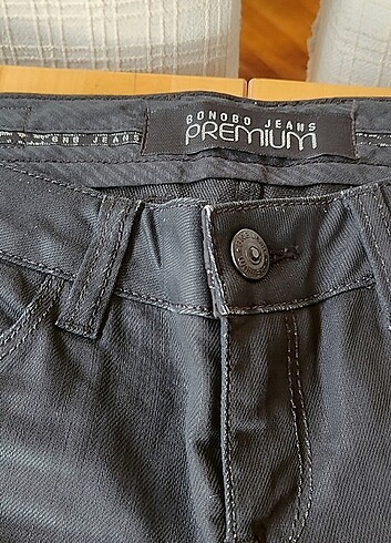 40 Beden Siyah mumlu jean
