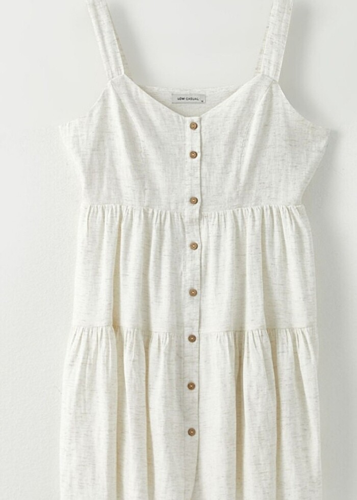 Ekru elbise - Görsel 2