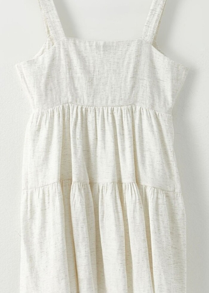 Ekru elbise - Görsel 5