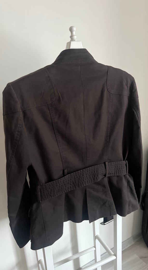 Kahverengi Kemerli ZARA Kadın Ceket - Görsel 4