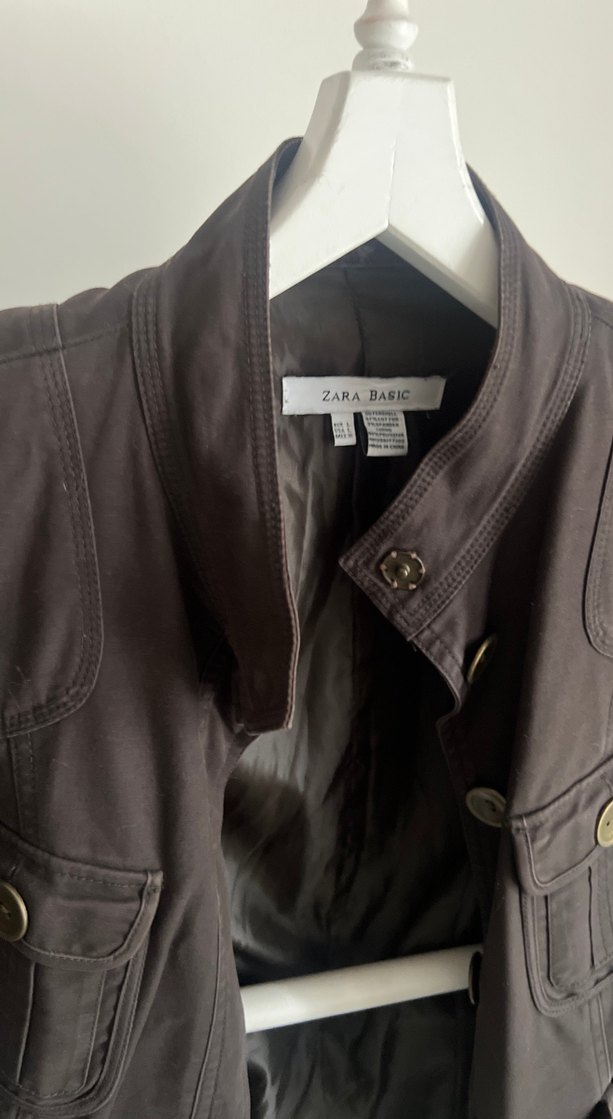 Kahverengi Kemerli ZARA Kadın Ceket - Görsel 3