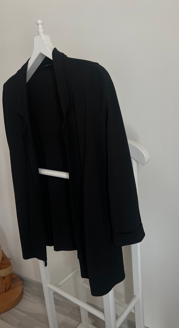 Siyah Midi Kadın Blazer Ceket - Görsel 2