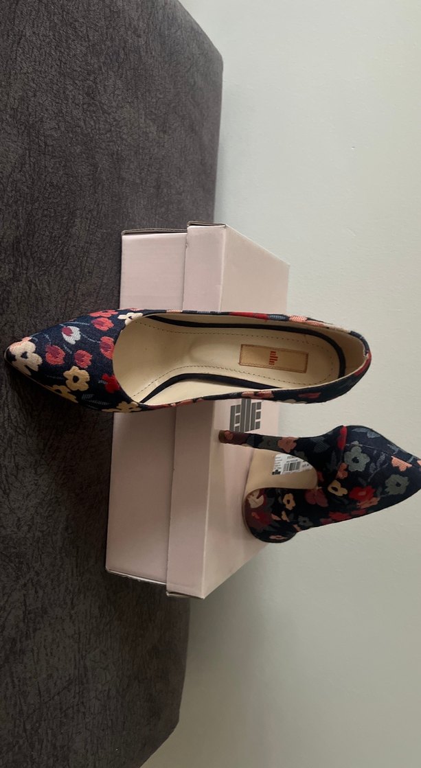 Çiçek Desenli Stiletto - Görsel 2