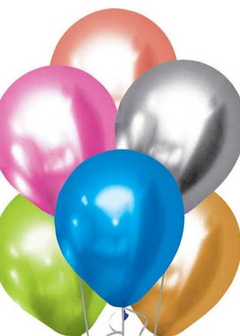 Renkli Metalik Balon Seti