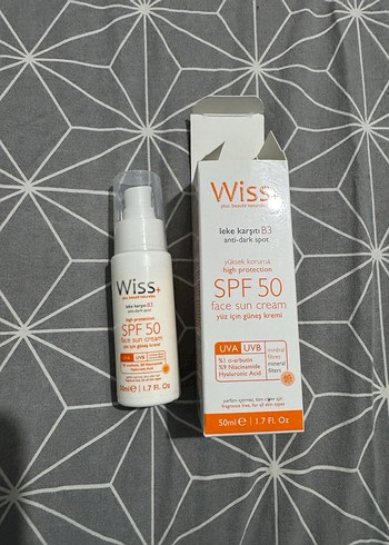 Wiss+ SPF 50 Yüksek Koruma Yüz Güneş Kremi - Görsel 2