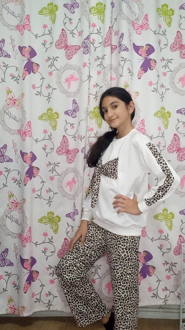 Leopar Desenli  Kız  Takımı - Görsel 4