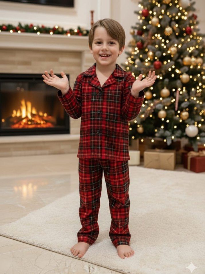 Ekoseli Pijama Takımı - Görsel 2