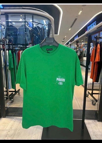 Erkek Yeşil Oversize Baskılı Tişört