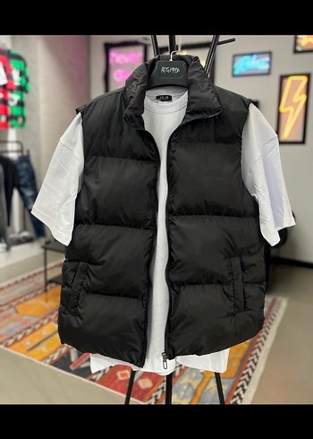 Siyah Kısa Şişme Yelek - Görsel 2