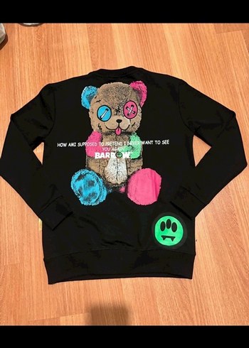 Barrow Siyah Renkli Baskılı Erkek Sweatshirt - Görsel 2